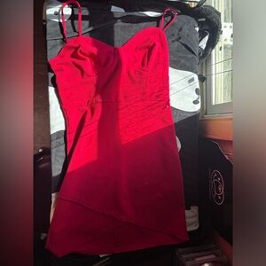 Girls night out red mini dress party dress, or formal dress.